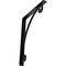Ekena Millwork Legacy Wrought Iron Bracket, (Single center brace), Powder Coated Black 1 1/2"W x 12"D x 15"H BKTM01X12X15SLE - alternate 1
